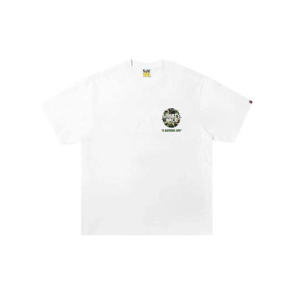 Футболки BAPE x Liberty Walk Abc Camo Logo Relaxed Fit Tee 'White' 1