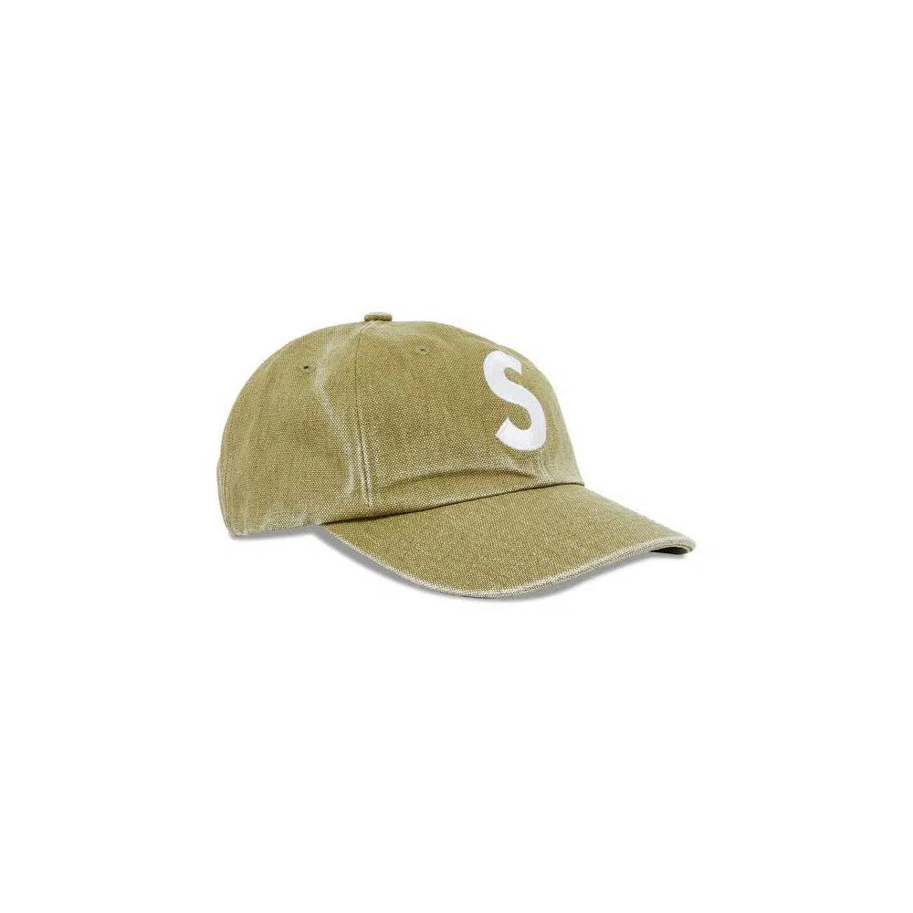 Бейсболки Supreme Pigment Canvas S Logo 6-Panel «Olive» 2