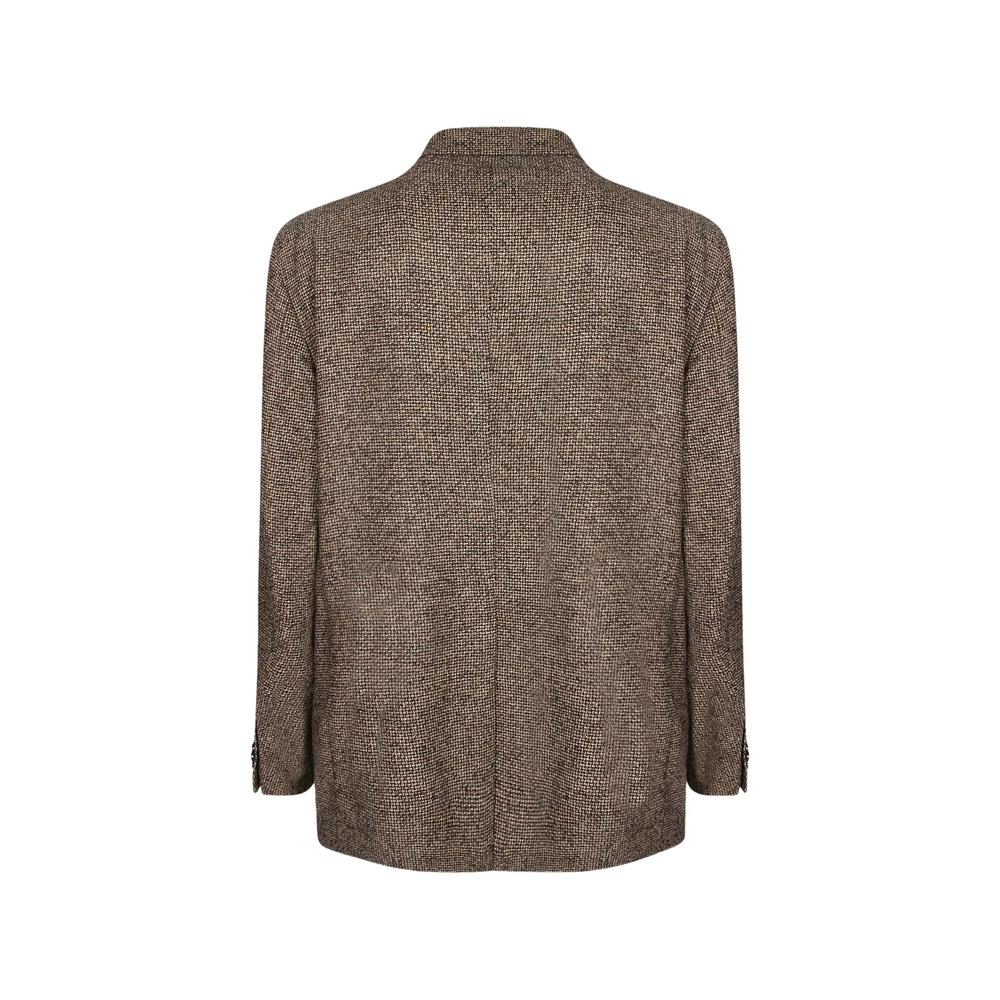 basket-weave single-breasted blazer 2