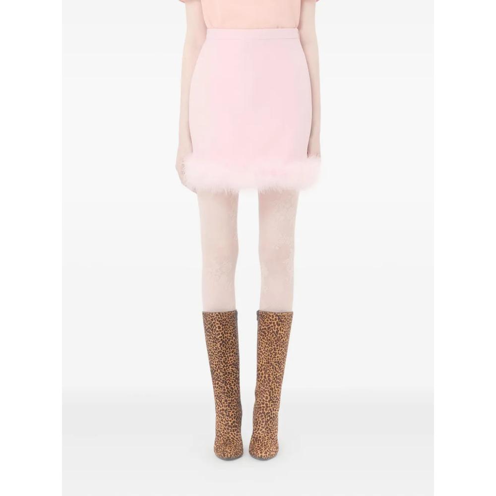 Мини юбка Crepe Couture с перьями 3