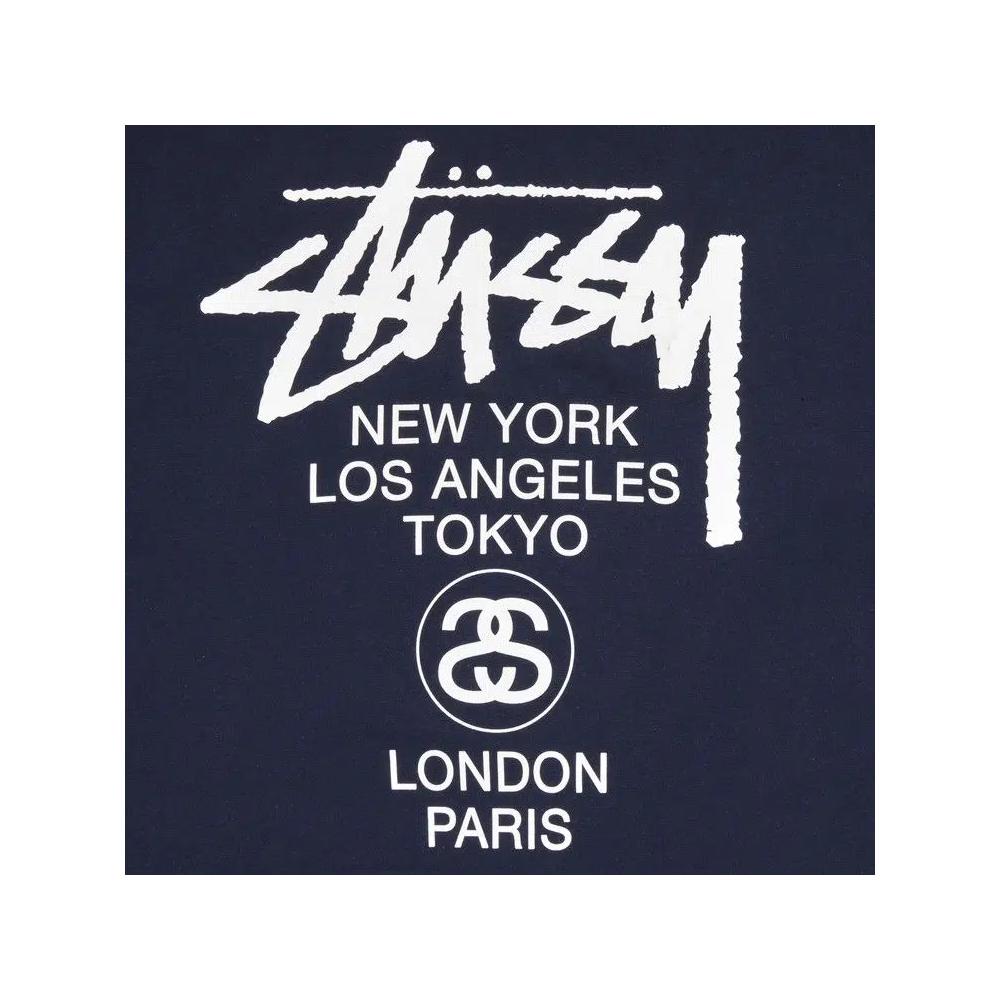 Футболки Stussy World Tour Tee 'Navy' 3