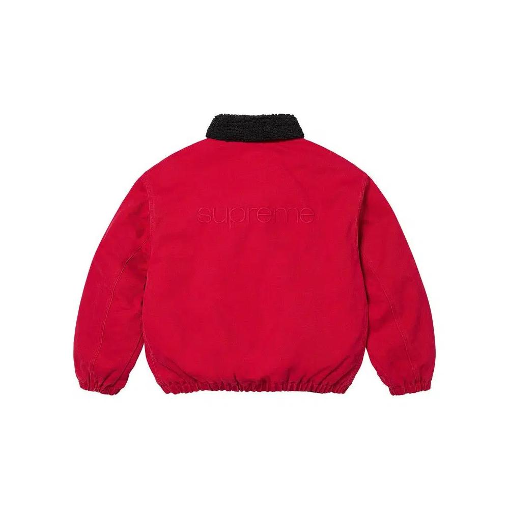 Бомбер Supreme Faux Shearling Lined Bomber Jacket 'Red' 2