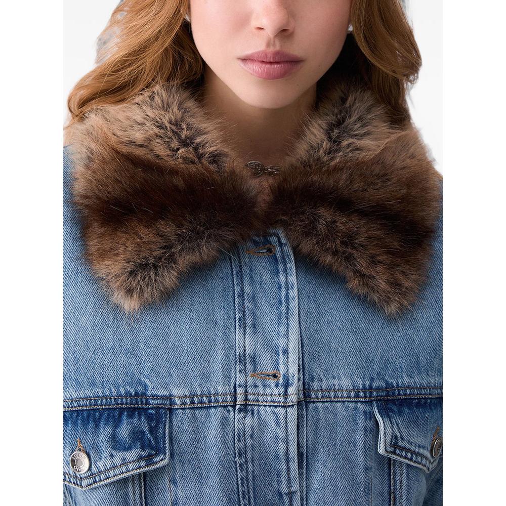 denim vest with teddy details 7