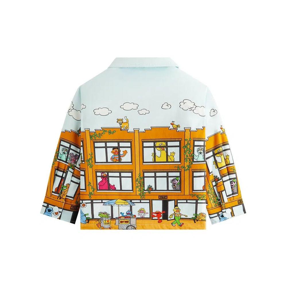 Овершерты Kith Kids x Sesame Street Lafayette St Shacket 'Powder' 2