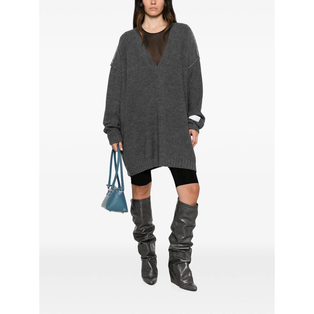 oversized V-neck sweater 2