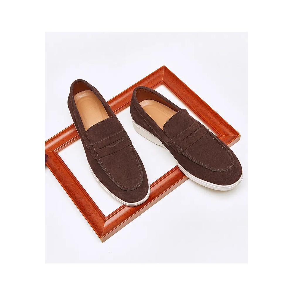 Cow Suede Лоферы-пенни KB8848-2 8