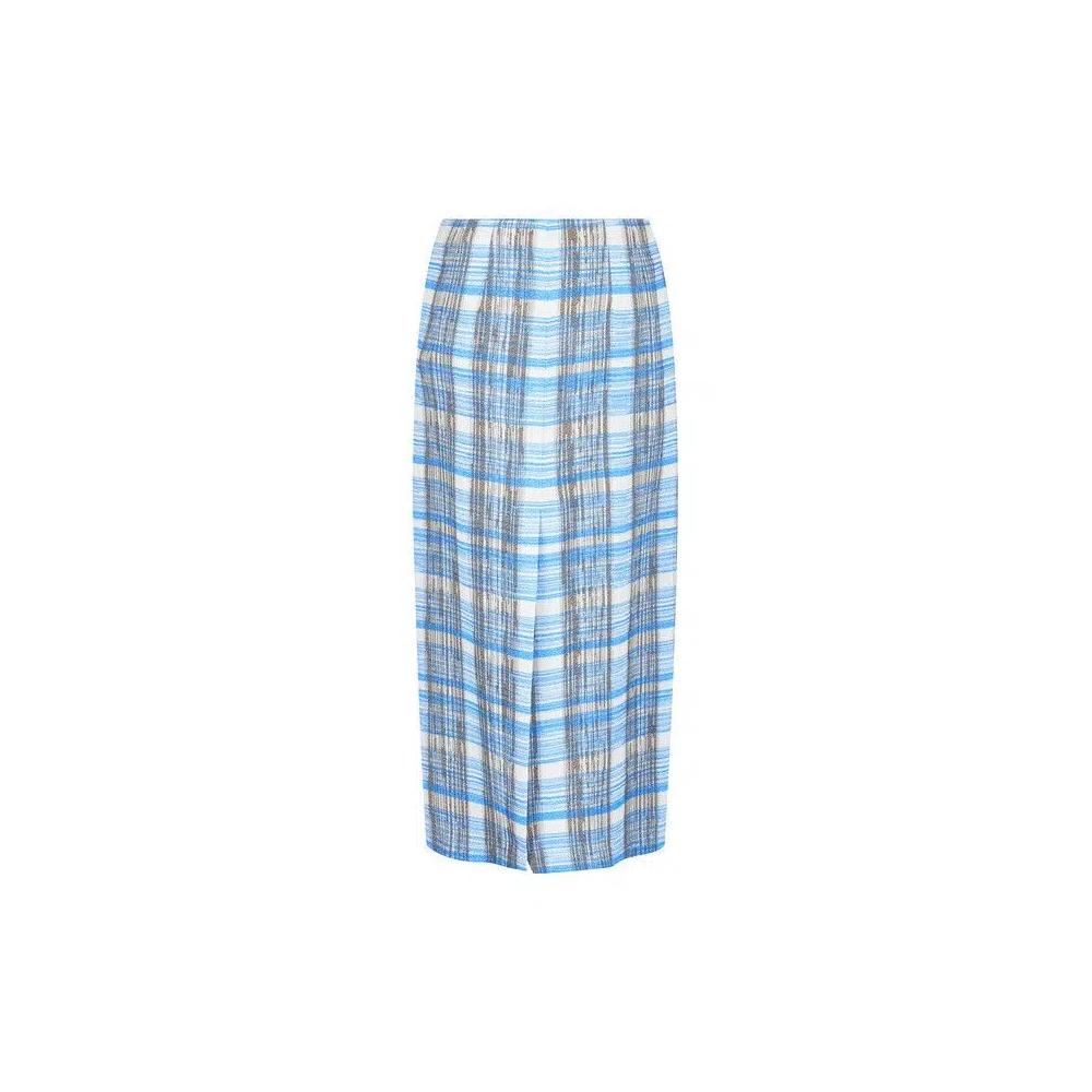 Юбки Ferragamo Plaid Print Maxi Skirt 'Bone' 2