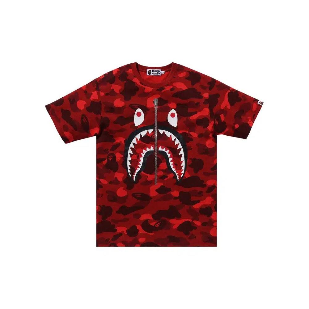 Футболки BAPE Color Camo Shark Tee 'Red' 1