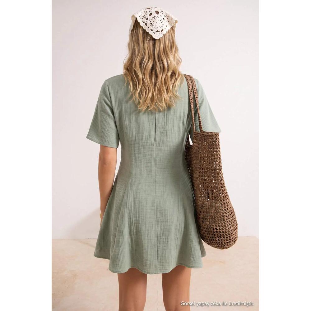 Платье мини Mint Woven Flounced 1% Cotton Beach 5