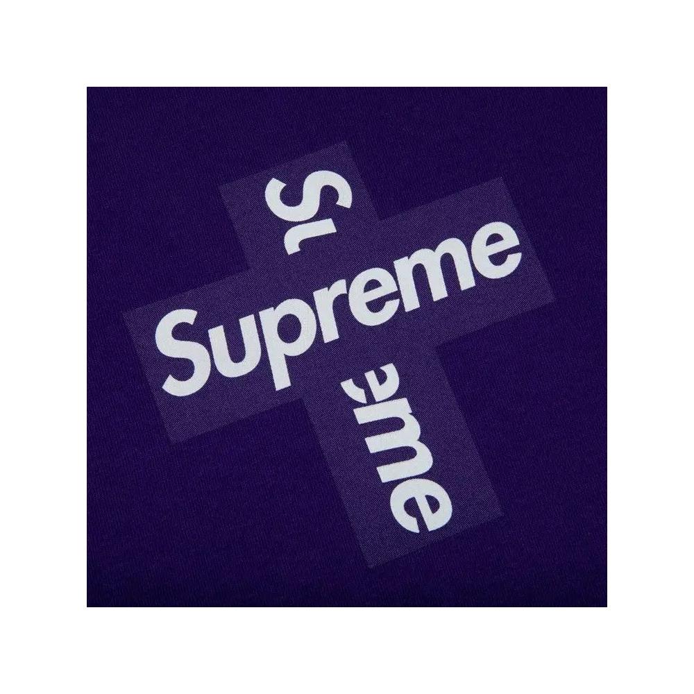 Футболка Supreme Cross Box Logo Tee 'Фиолетовый' 2