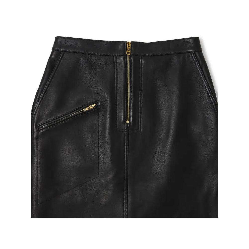 Низы Willy Chavarria Leather Skirt 'Черный' 3