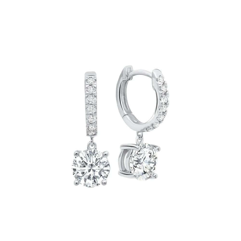 Серьги из белого золота с бриллиантами 1