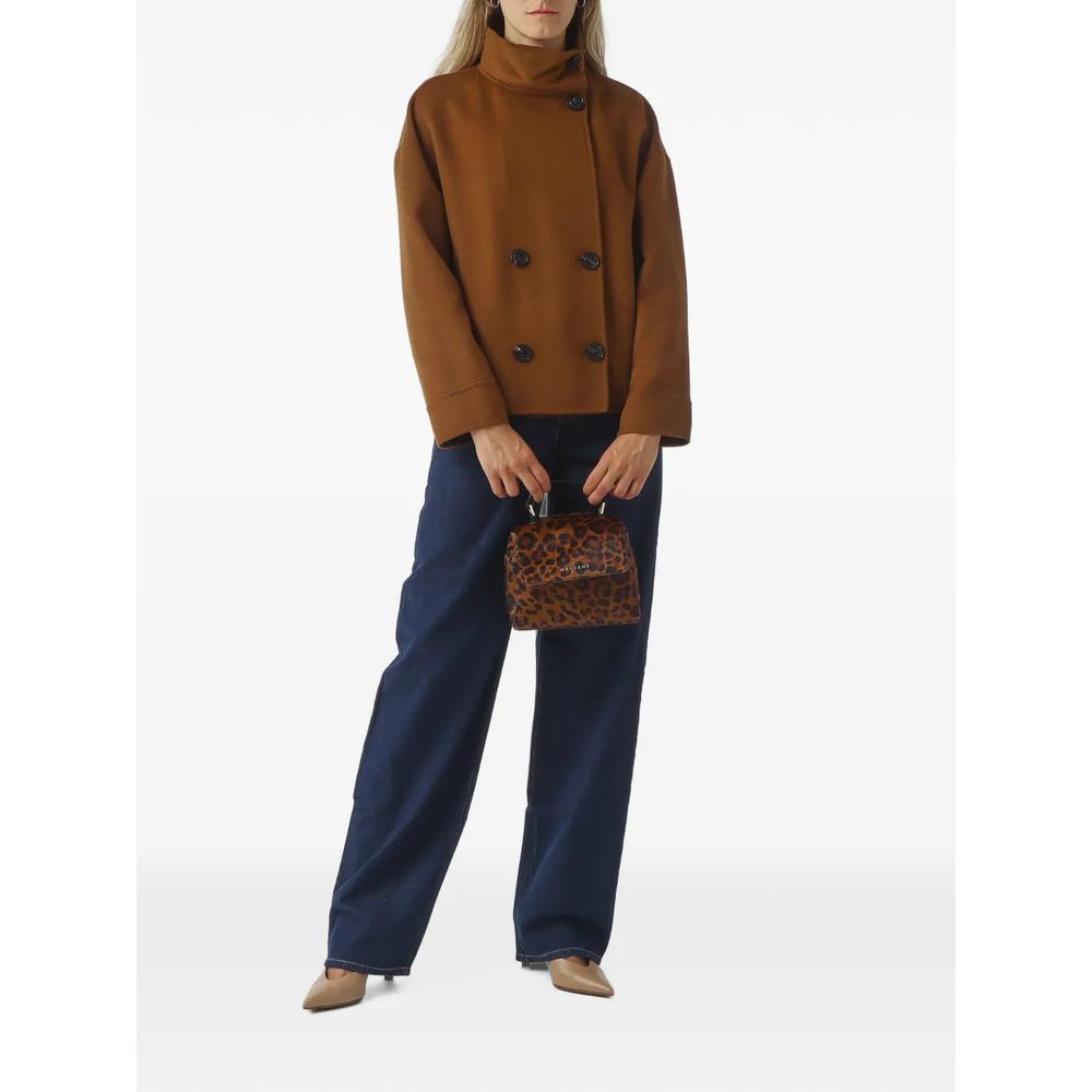 Aceri double-breasted high-neck coat 2