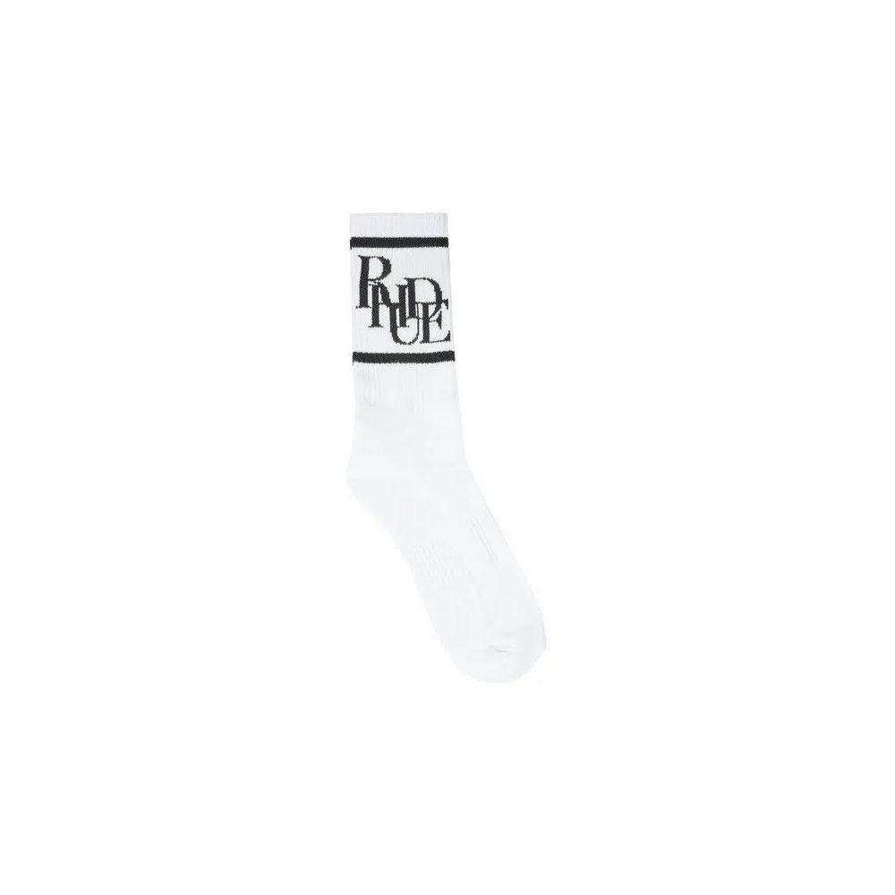 Носки Rhude Scramble Logo Sock «Белый/Чёрный» 2