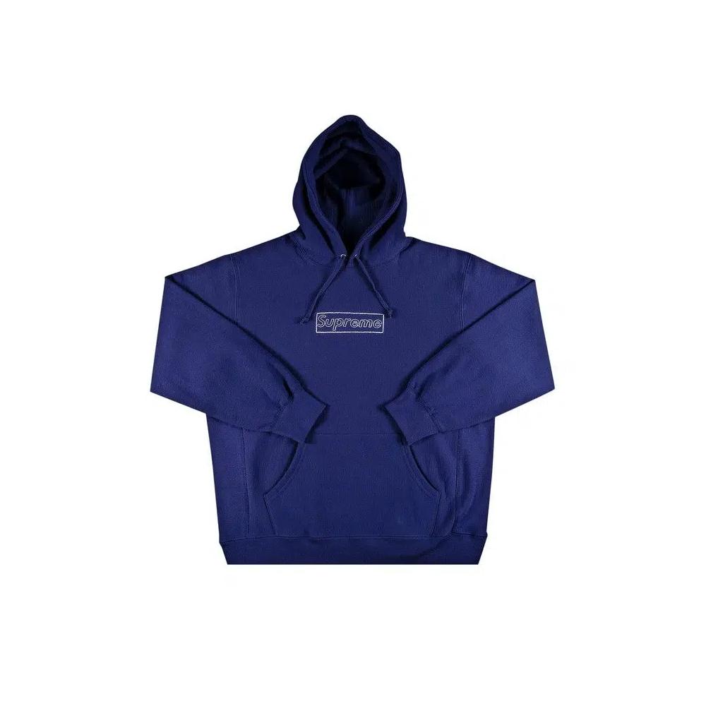 Худи Supreme x KAWS Chalk Logo Hooded Sweatshirt 'Washed Navy' 1