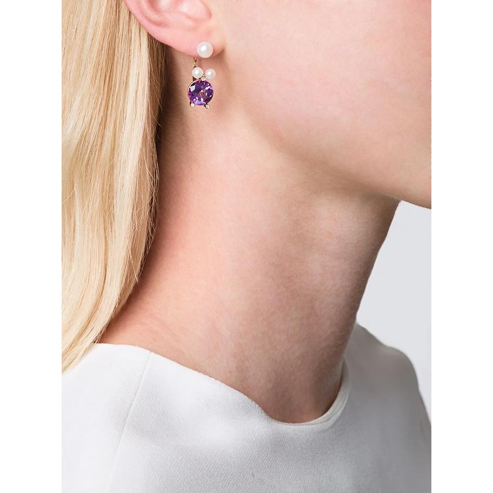 Золотое кольцо Magic Triangle Pearl Piercing с бриллиантами и жемчугом 2