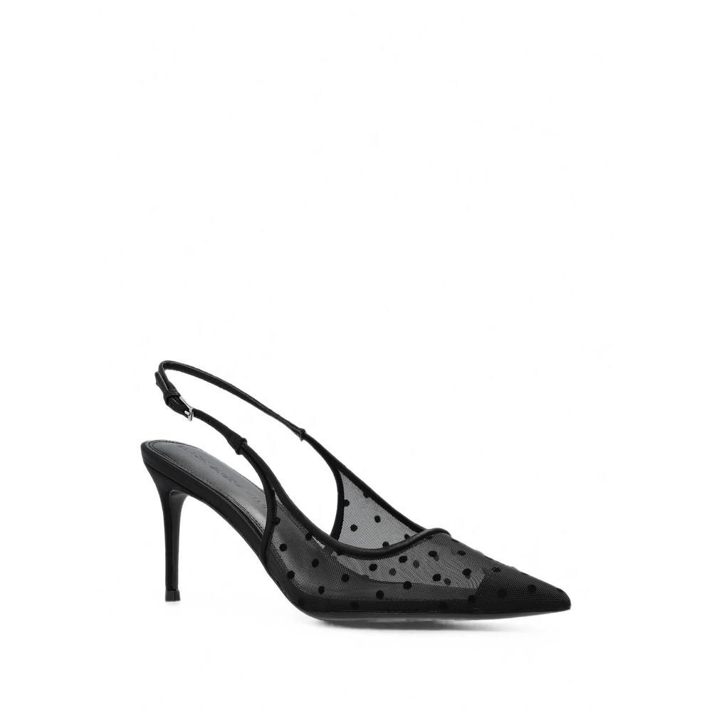 Marina polka-dot mesh slingback pumps 2