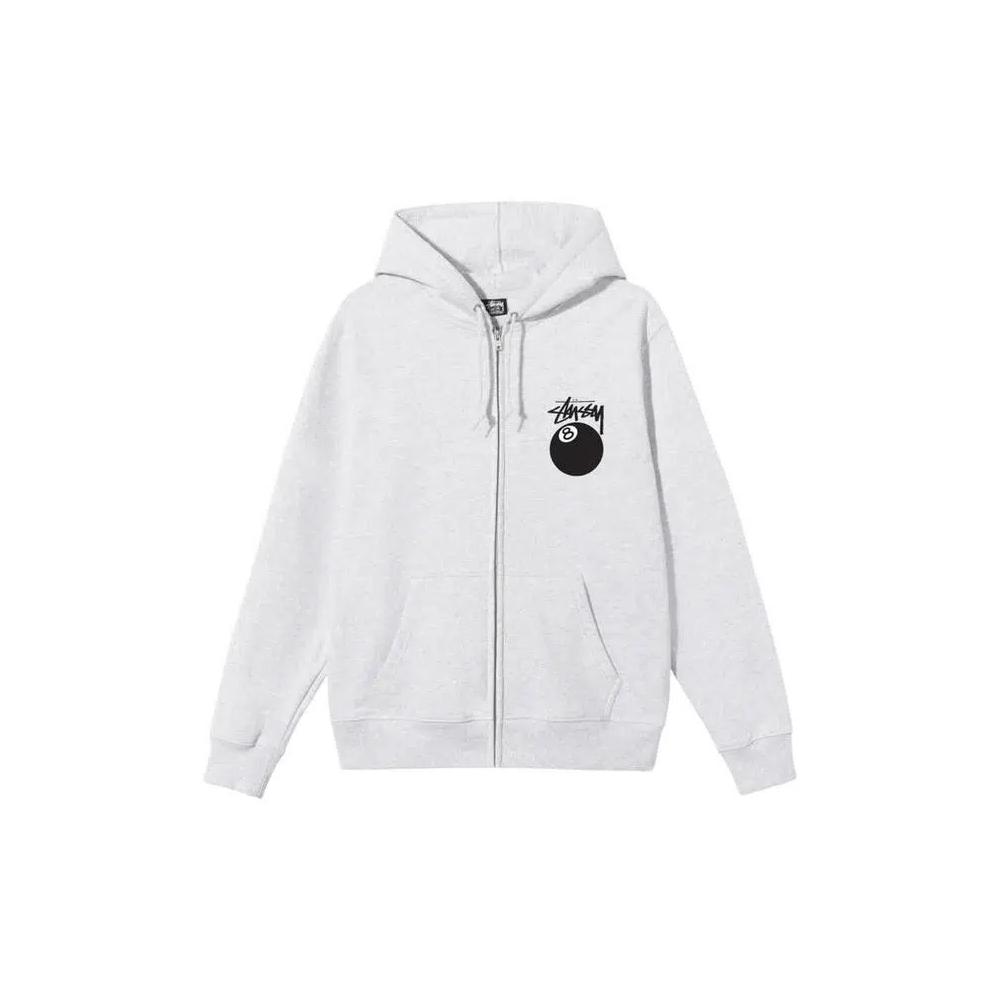 Худи Stussy 8 Ball Zip Hooded Sweatshirt 'Ash Heather' 1