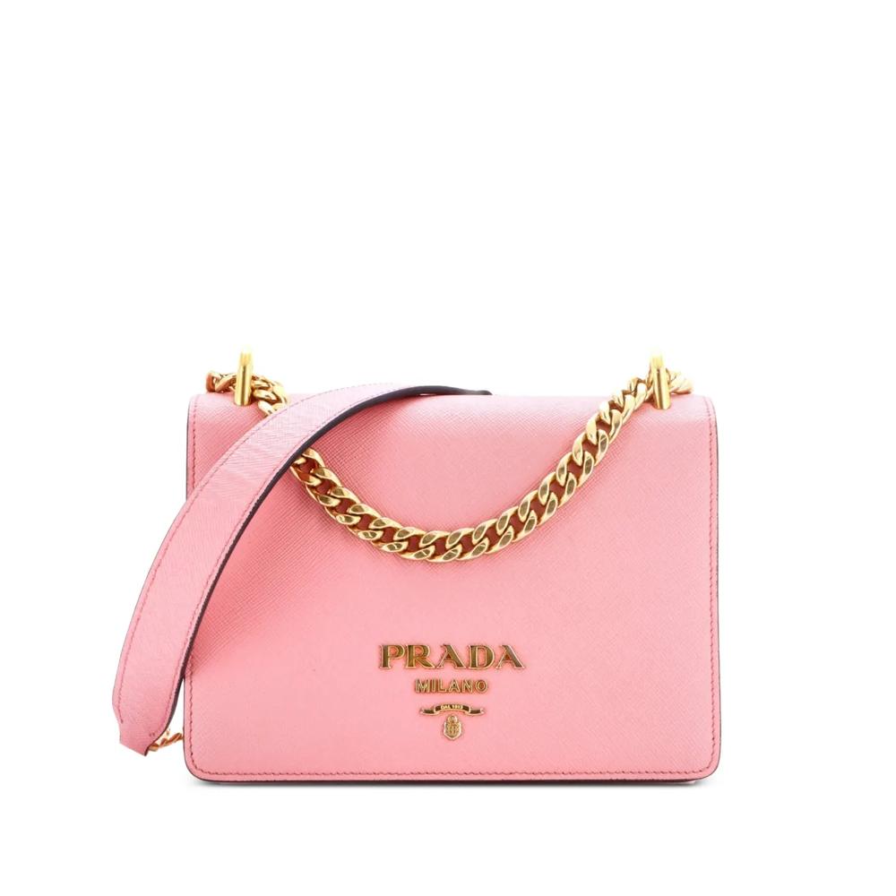 Маленькая сумка через плечо Chain Flap Bag Saffiano Leather 1