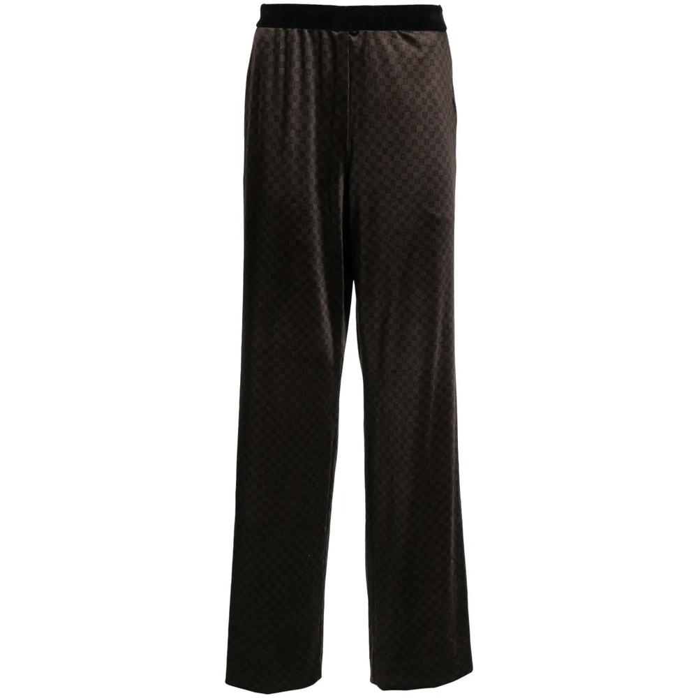 Прямые брюки с монограммой 1