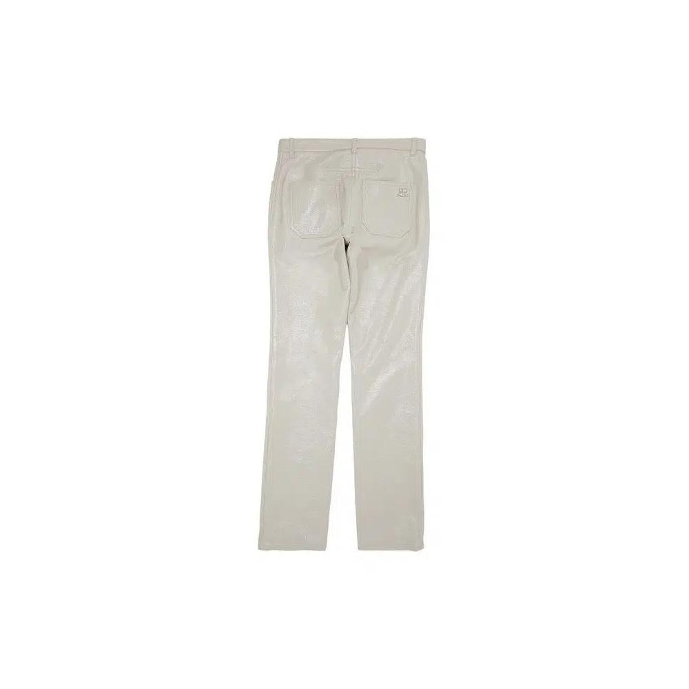 Courrèges виниловые брюки с 5 карманами «Mastic Grey» 2