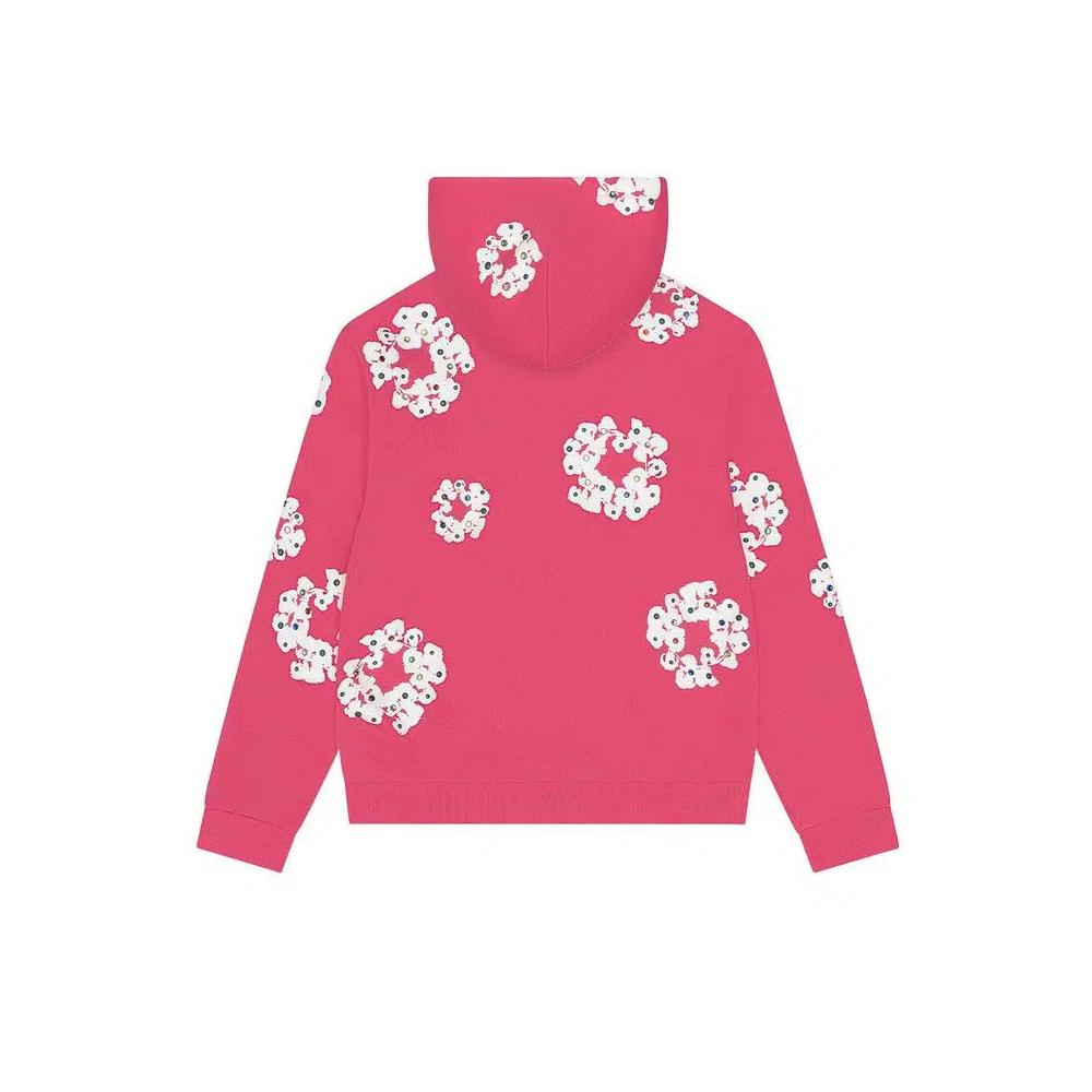 Молнии Denim Tears Rhinestone Cotton Wreath Zip Hoodie 'Pink' 2