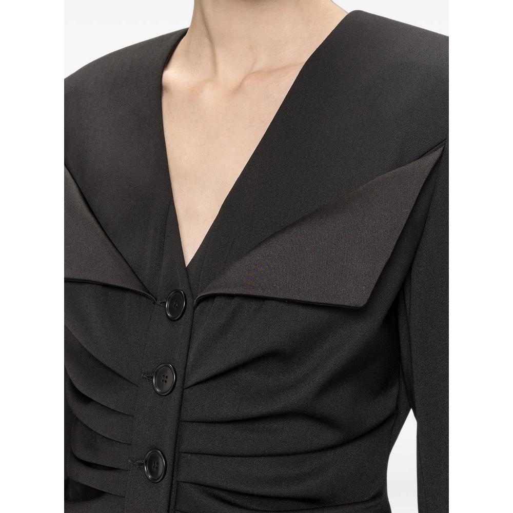 wool-blend ruched blazer 7