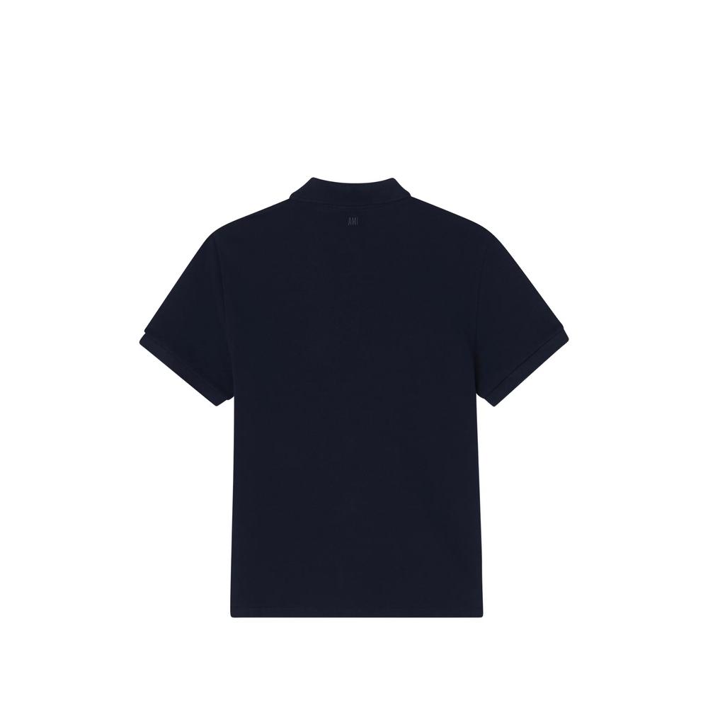 blue cotton polo with Ami De Coeur 2