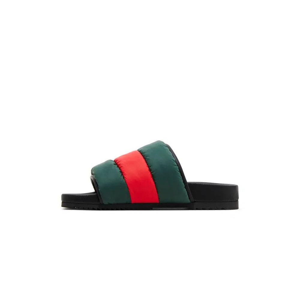 Слайды Gucci Wmns Padded Web Slide Sandal 'Green Red' 3
