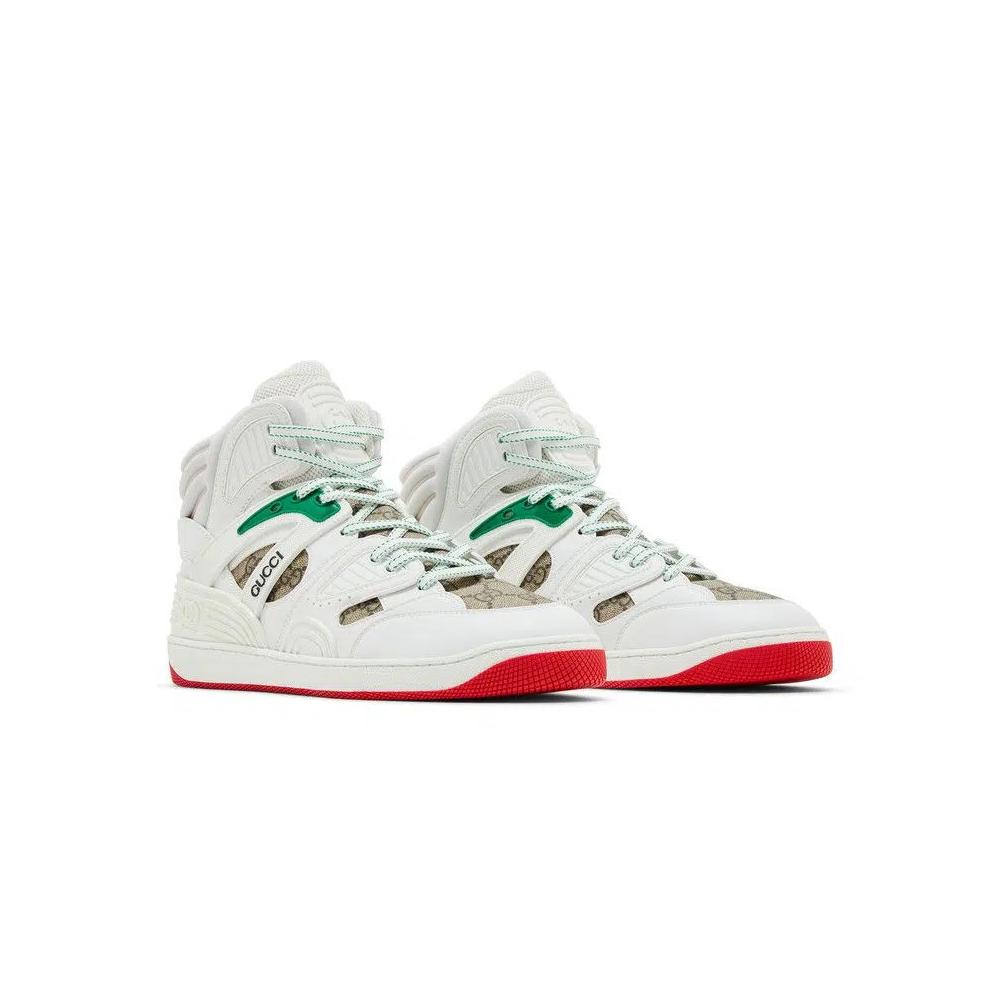 Кроссовки Gucci Basket High 'White Demetra Red' 8