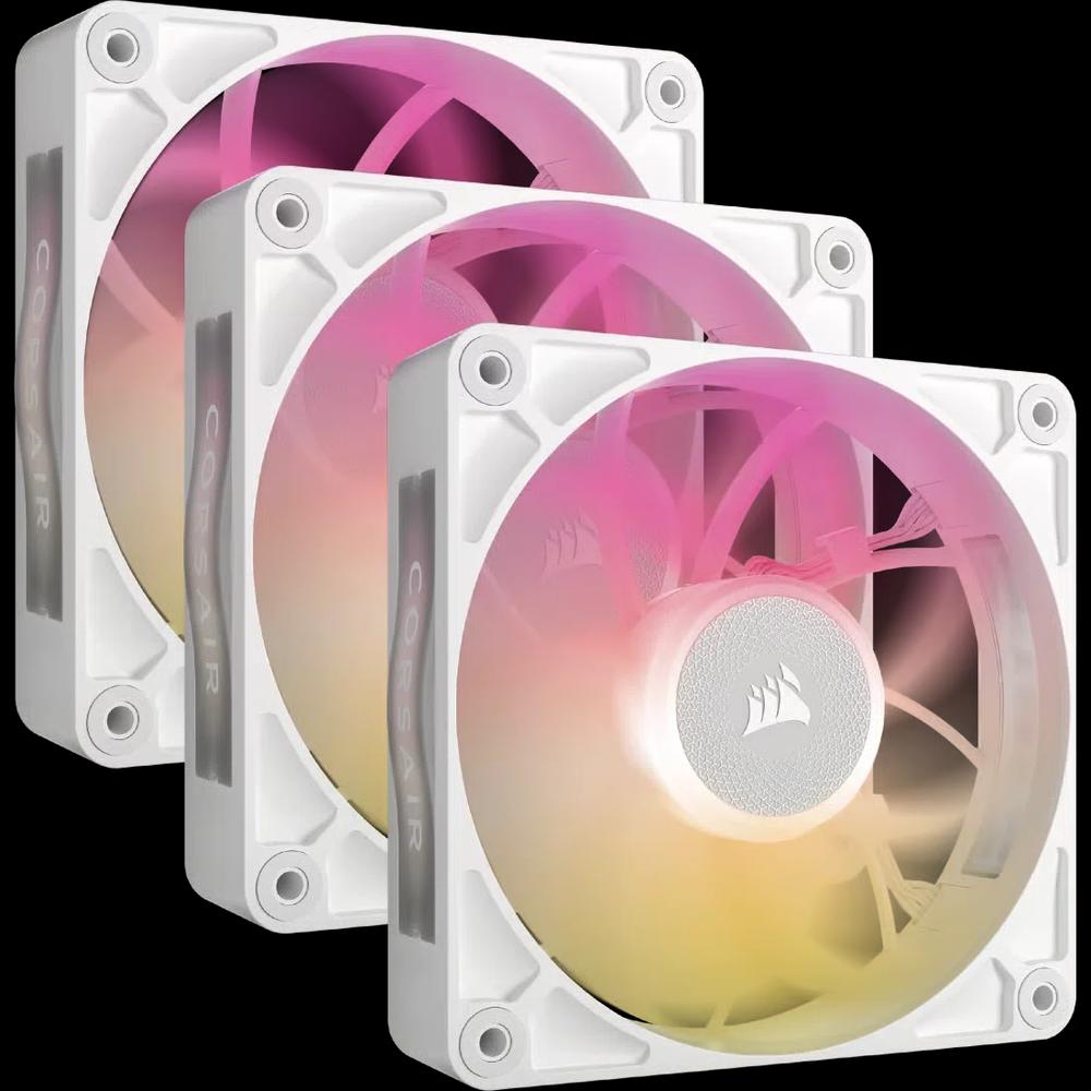 Corsair iCUE LINK RX120 MAX RGB Starter Kit 120 мм PWM вентилятор - белый (тройная упаковка) 1