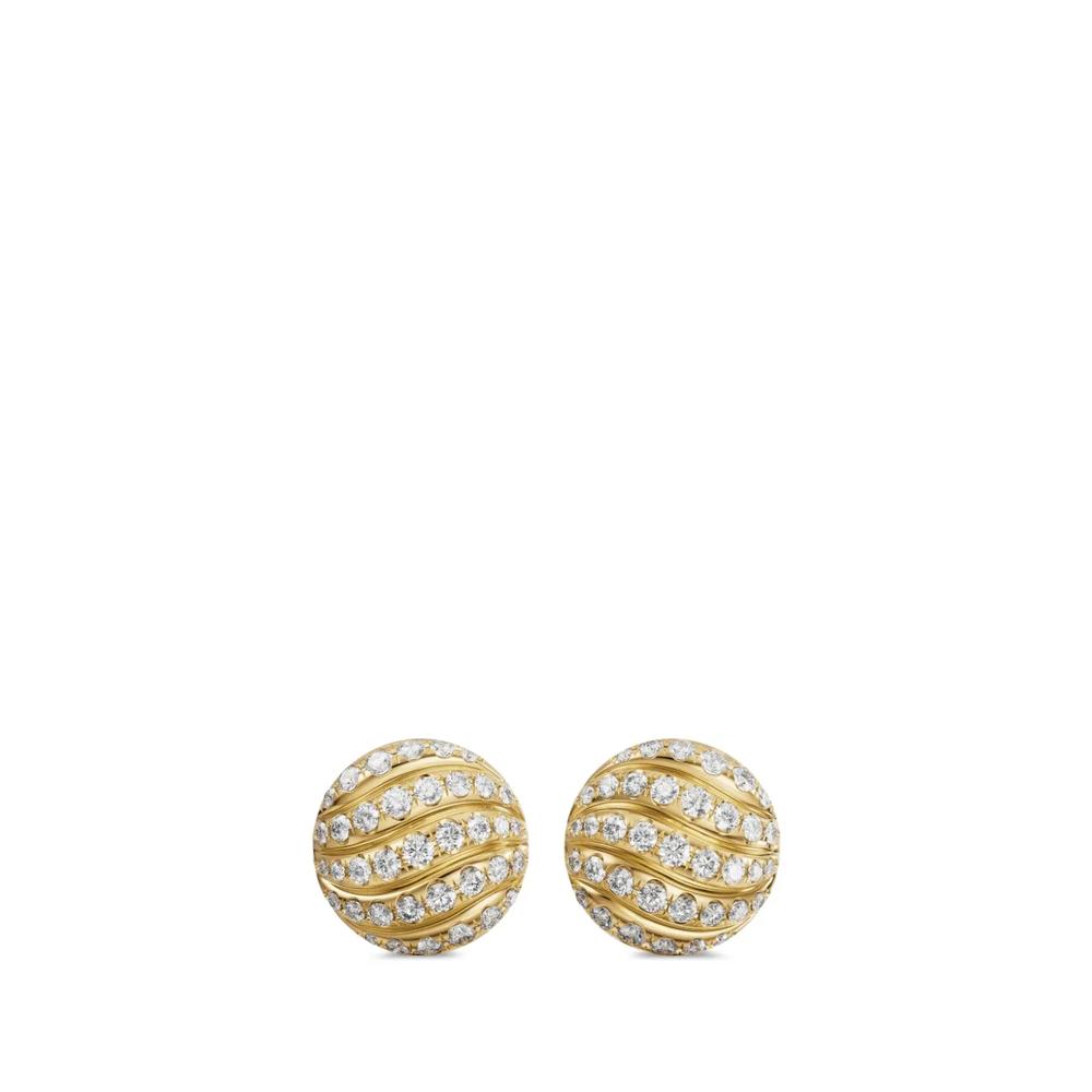 Серьги Sculpted Cable с бриллиантами 1