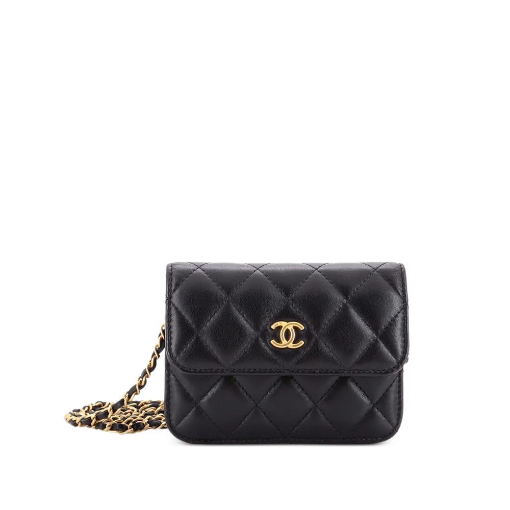 Мини-сумка через плечо Pearl Crush Flap Clutch with Chain Quilted Lambskin 1