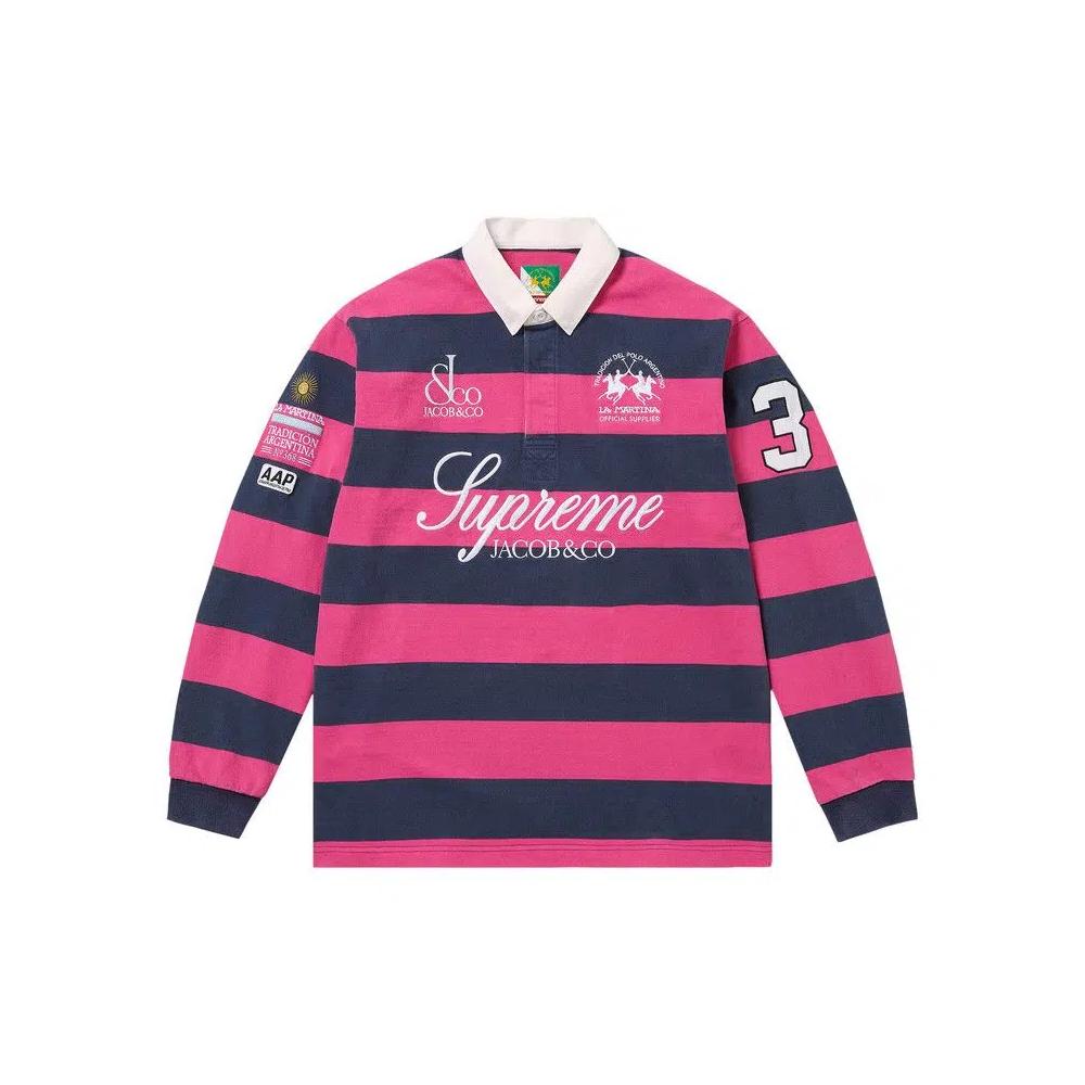 Поло Supreme x La Martina x Jacob & Co Rugby 'Stripe' 1