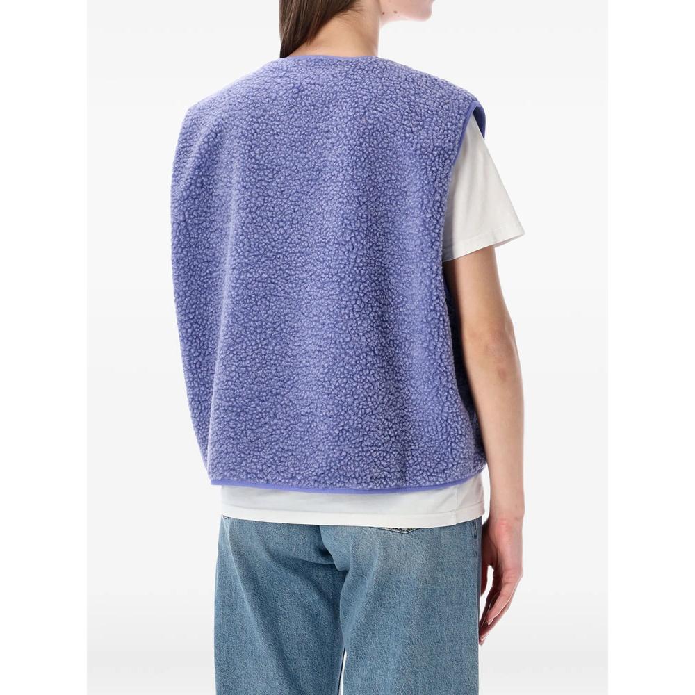 fleece logo-patch gilet 2