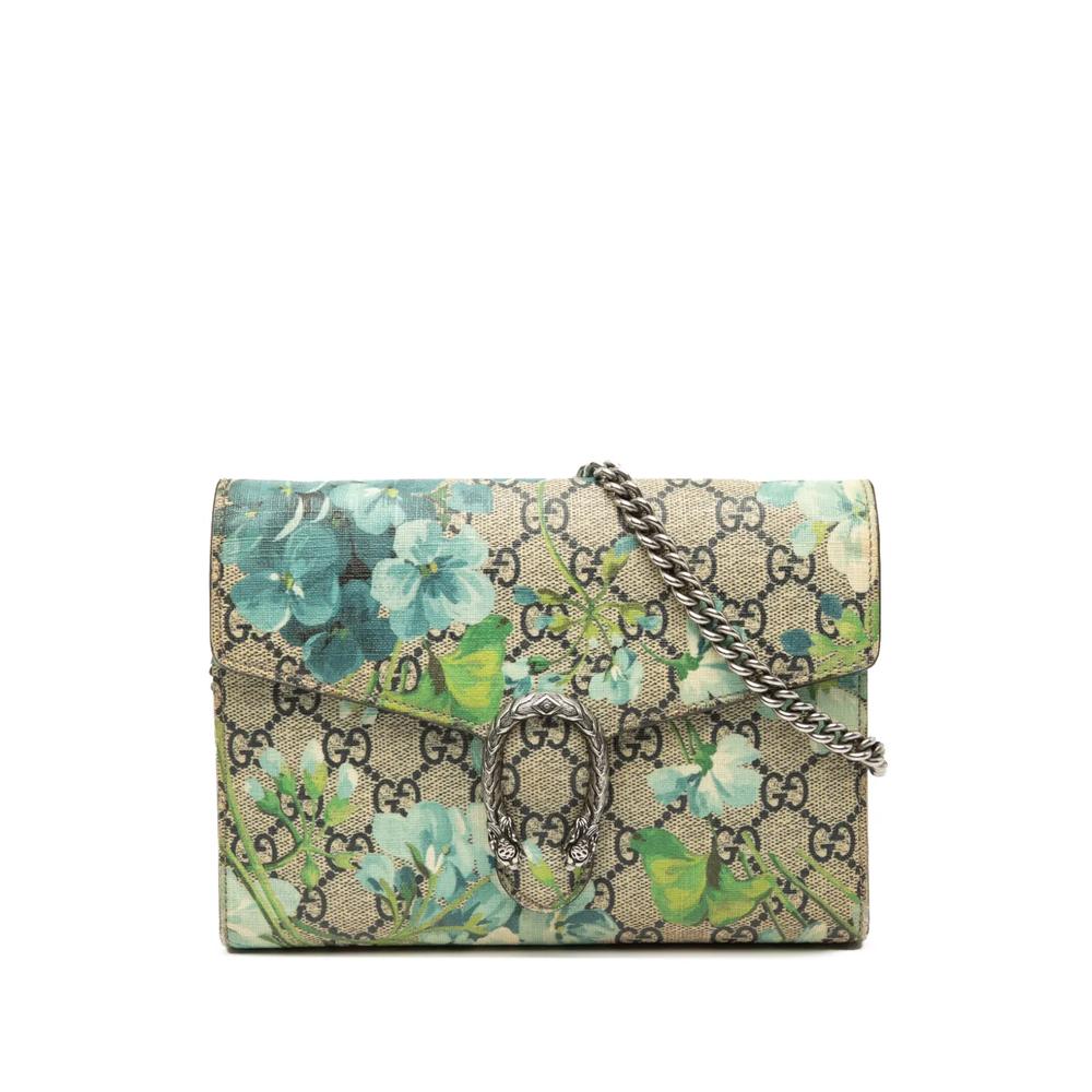 Сумка через плечо Dionysus Blooms Wallet on Chain с узором GG Supreme (2016-2025 годы) 1