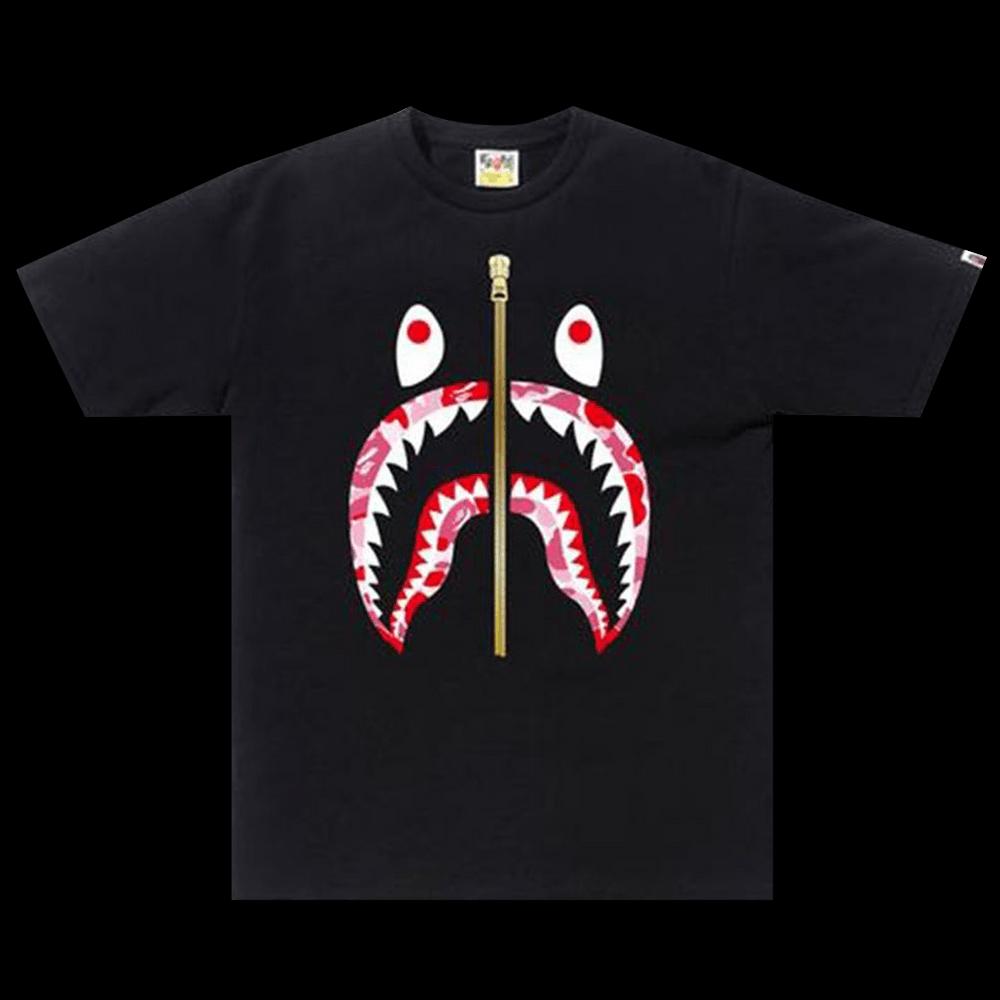 Футболки BAPE ABC Camo Shark Tee 'Black/Pink' 1