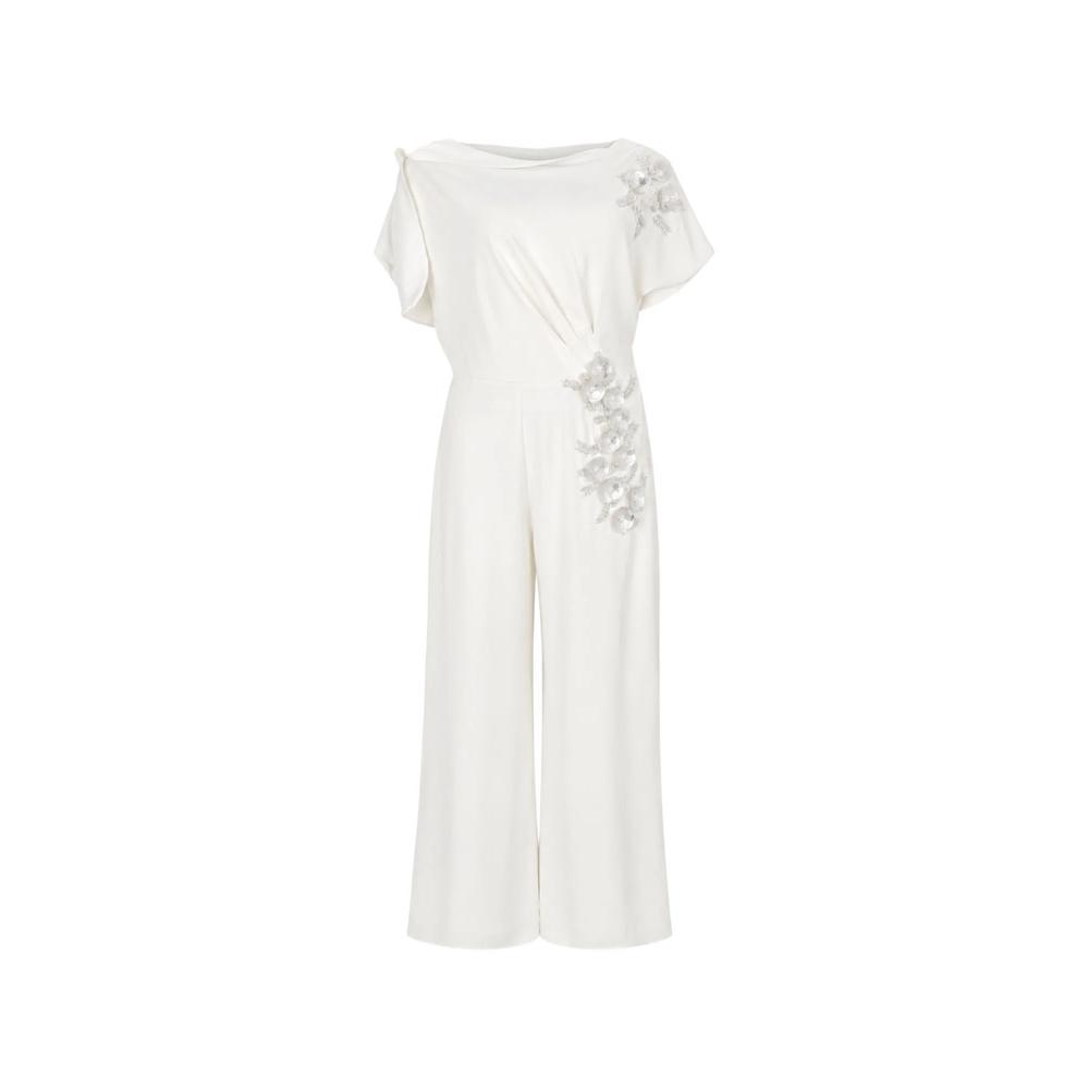 floral-embroidered short-sleeve jumpsuit 1