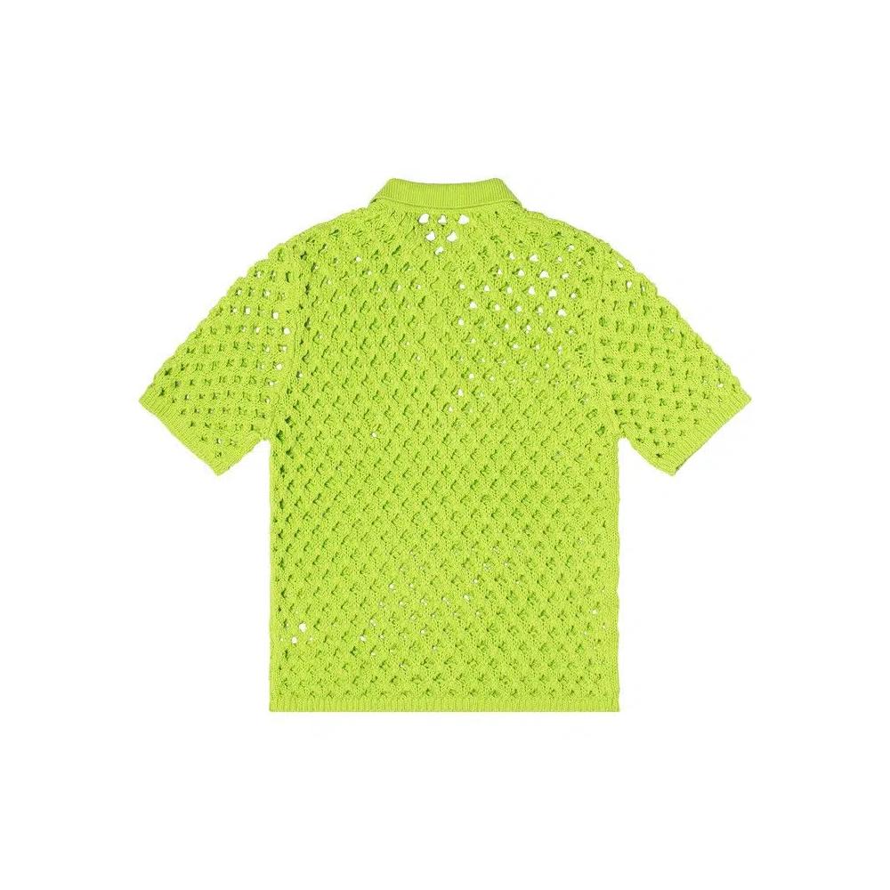 Поло Stussy Big Mesh Polo Sweater 'Лайм' 2