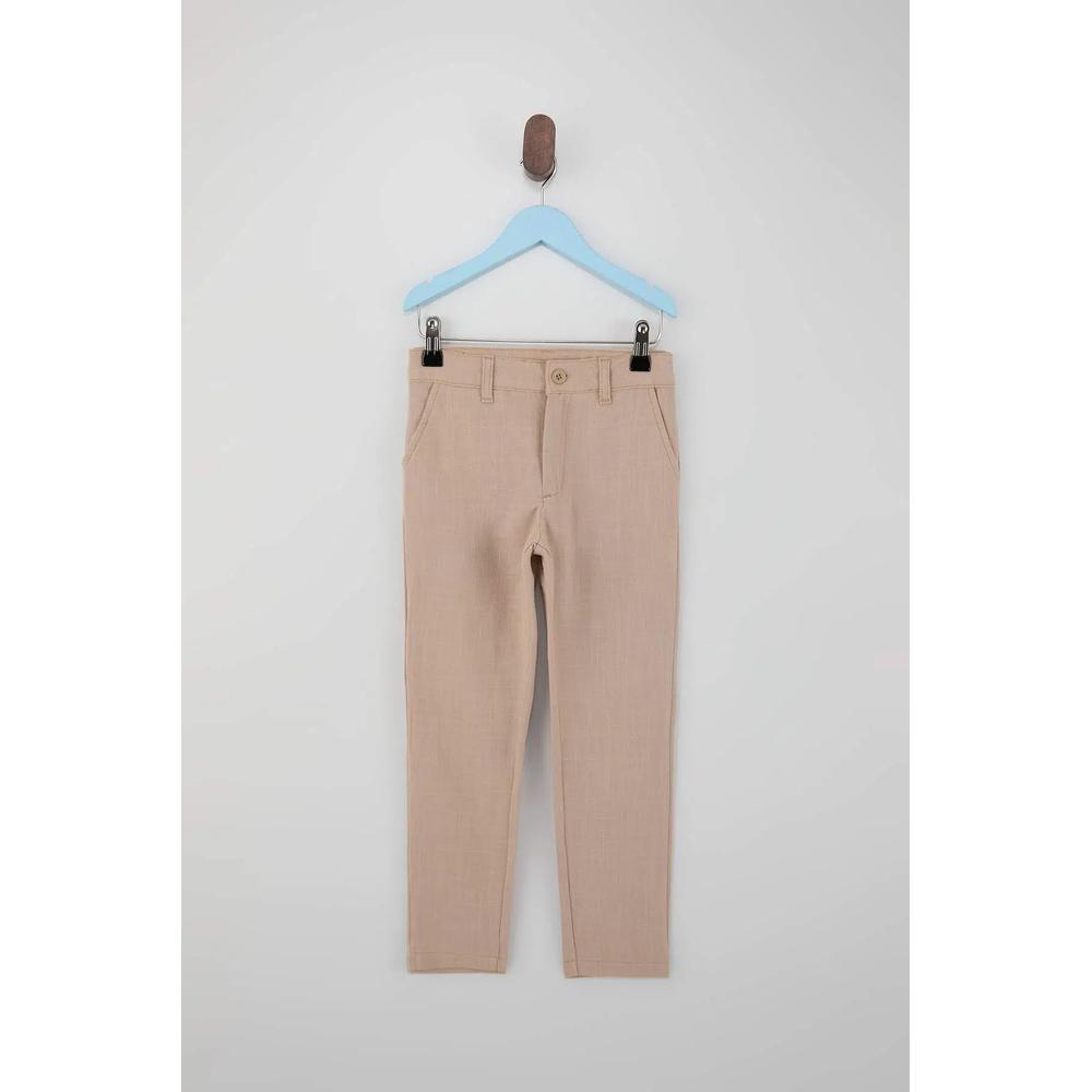 Stone Мужские брюки для отпуска из льноподобной ткани 23 апреля Plain Woven Tkdss26Pl00002 3