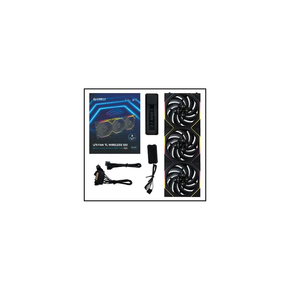LIAN LI UNI FAN TL120 Wireless 120 мм комплект из 3 вентиляторов - черный 3