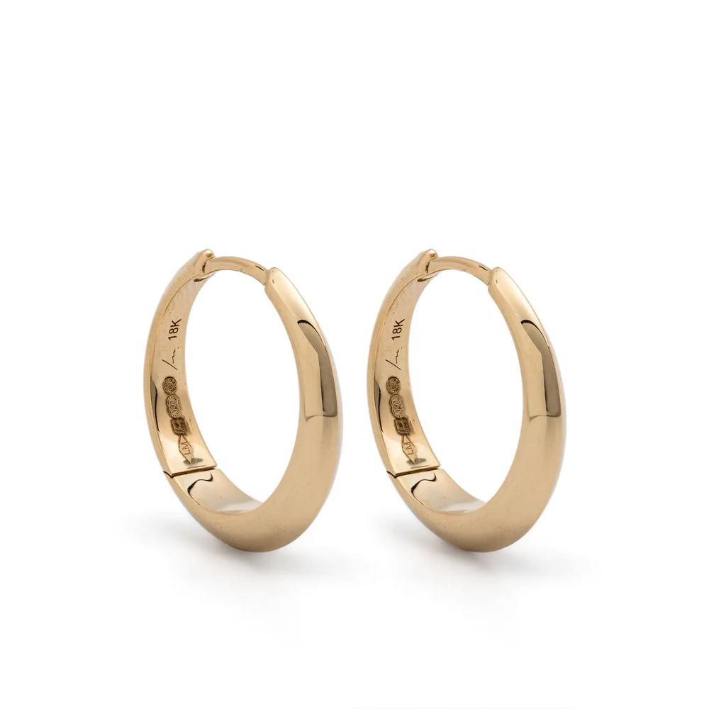Серьги-кольца Crescent из желтого золота 1