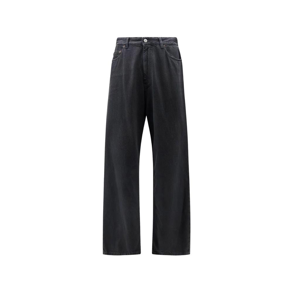 logo-patch wide-leg jeans 1