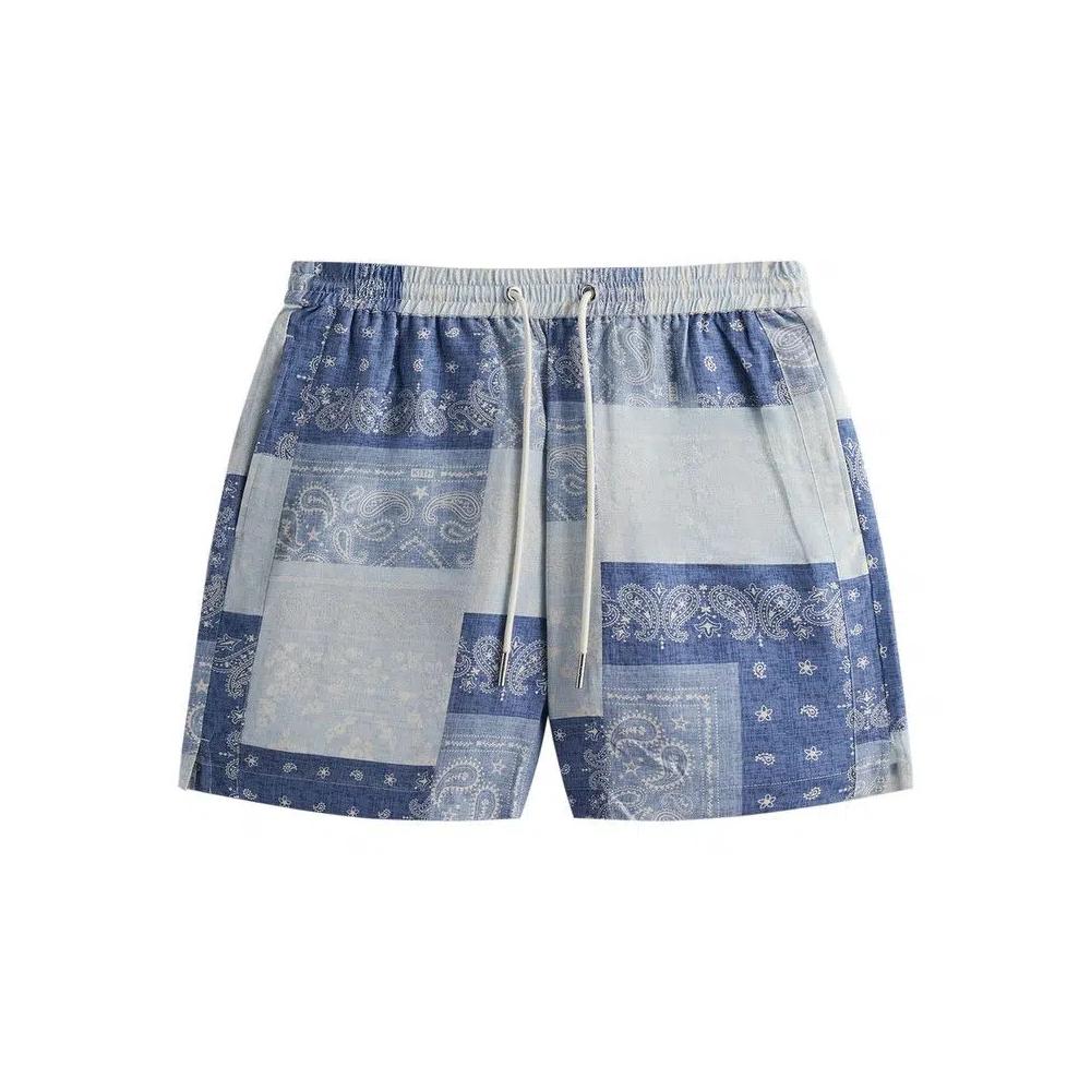 Шорты Kith Washed Paisley Active Short «Light Indigo» 1