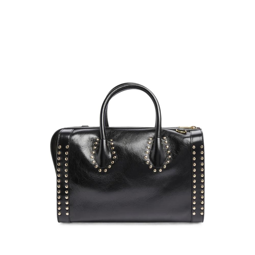 M BCBG studded leather bowling bag 3