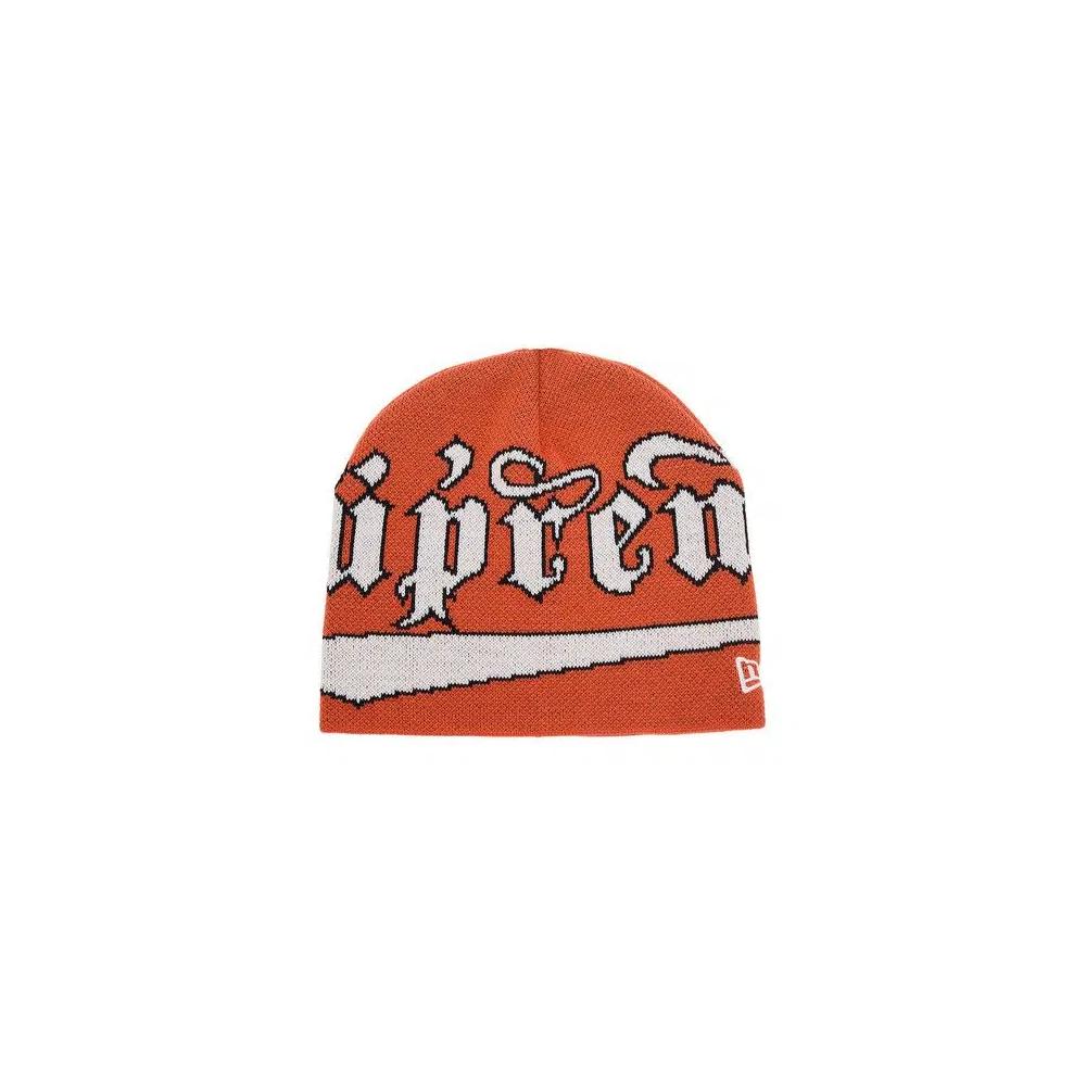 Шапки-бини Supreme New Era Accent Beanie 'Orange' 1