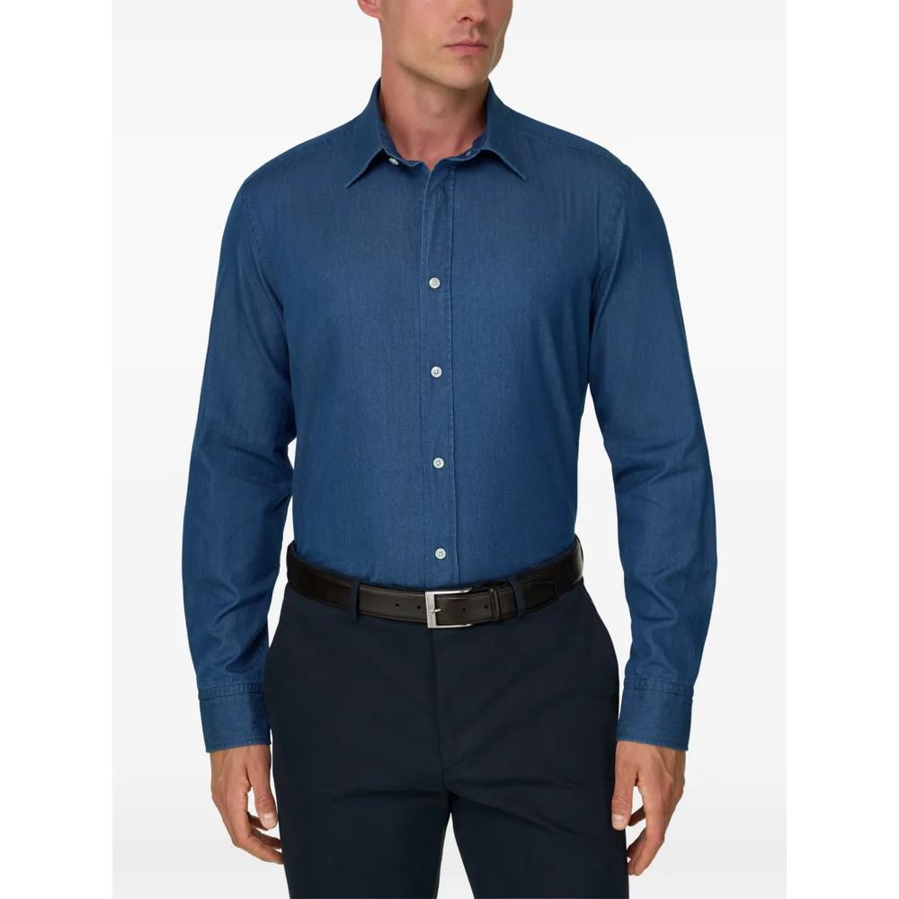 shirt in cotton-denim regular-fit 3