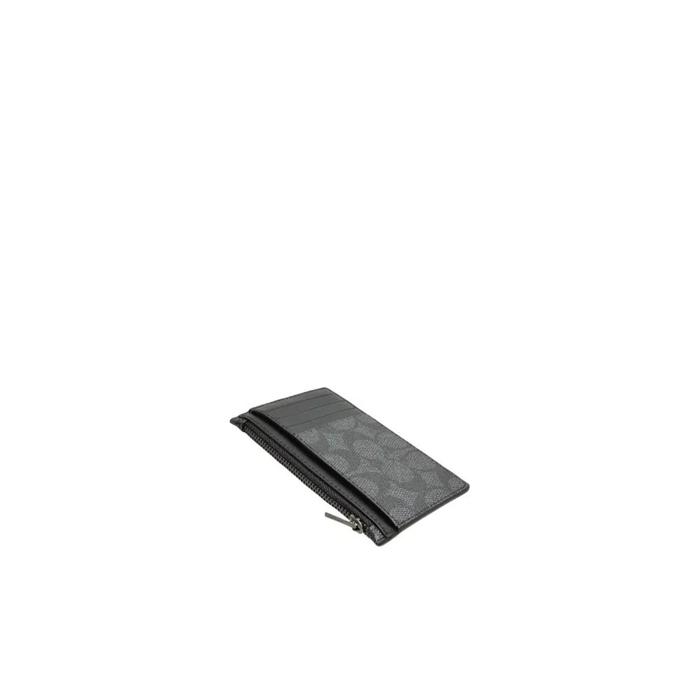 Картхолдер Coach Zip Card Case Signature Charcoal Black CV764 4