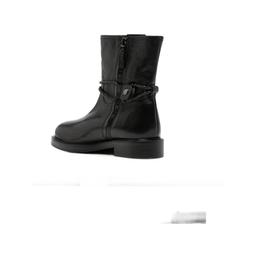 braided-strap leather boots 3