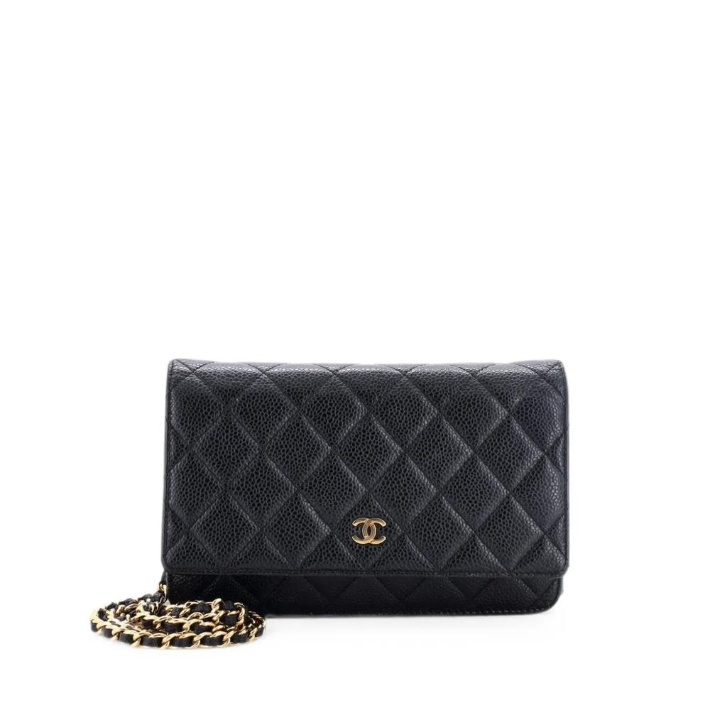 Стеганая сумка через плечо Wallet on Chain Quilted Caviar 1